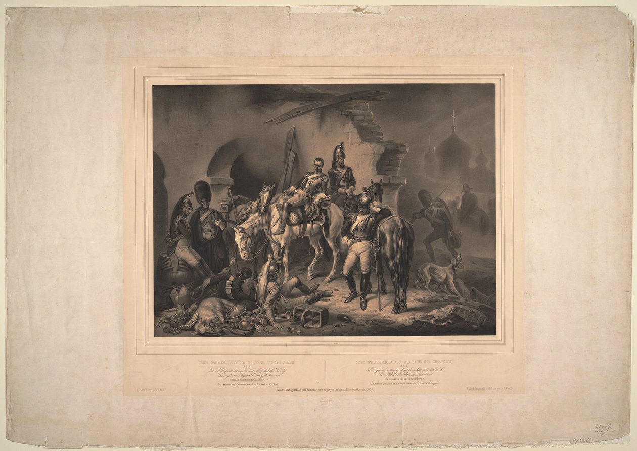 Francouzská armáda v moskevském Kremlu, 1830 od Johannes Woelffle