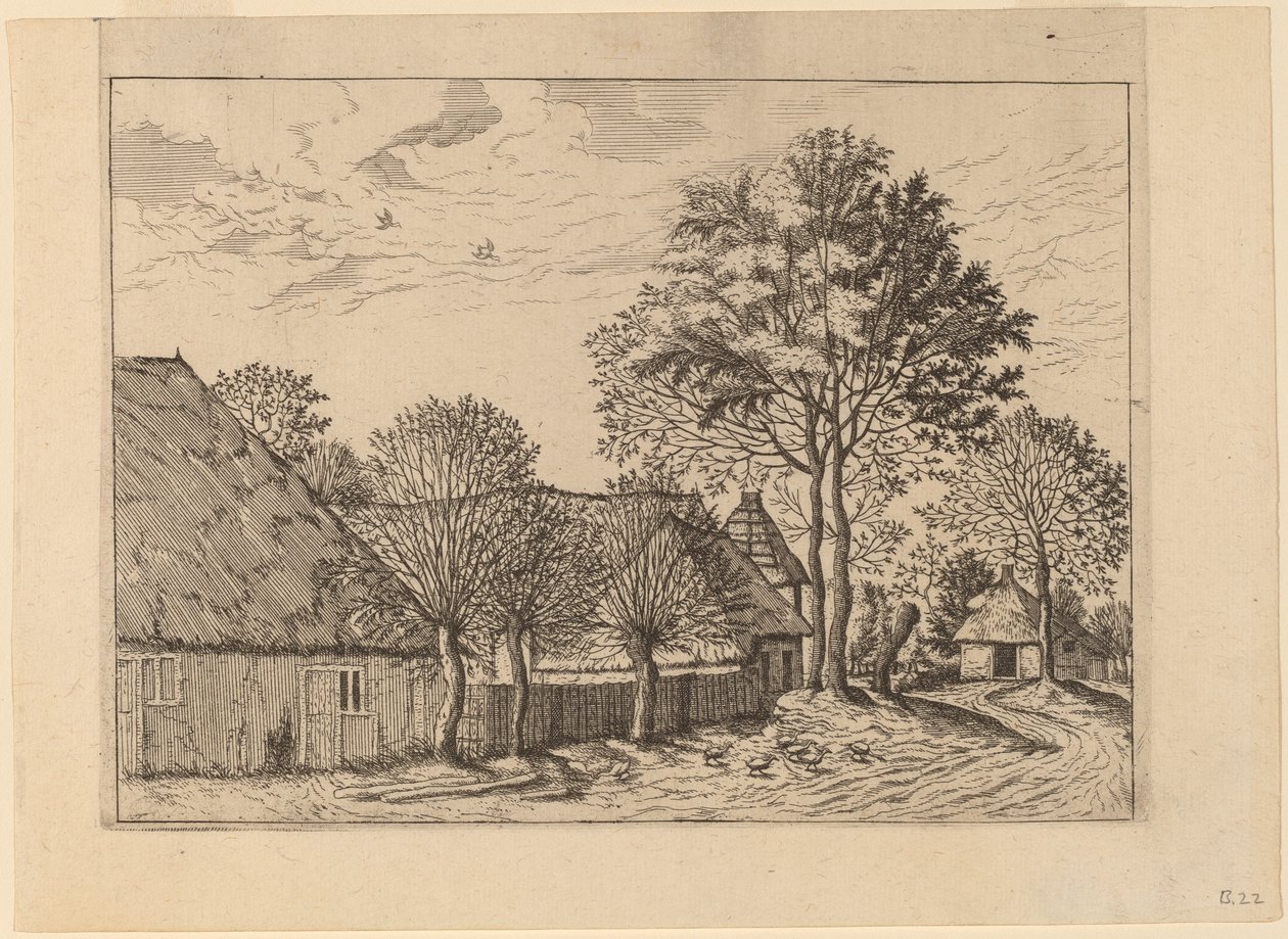 Farmy od Johannes and Lucas van Doetechum after Master of the Small Landscapes