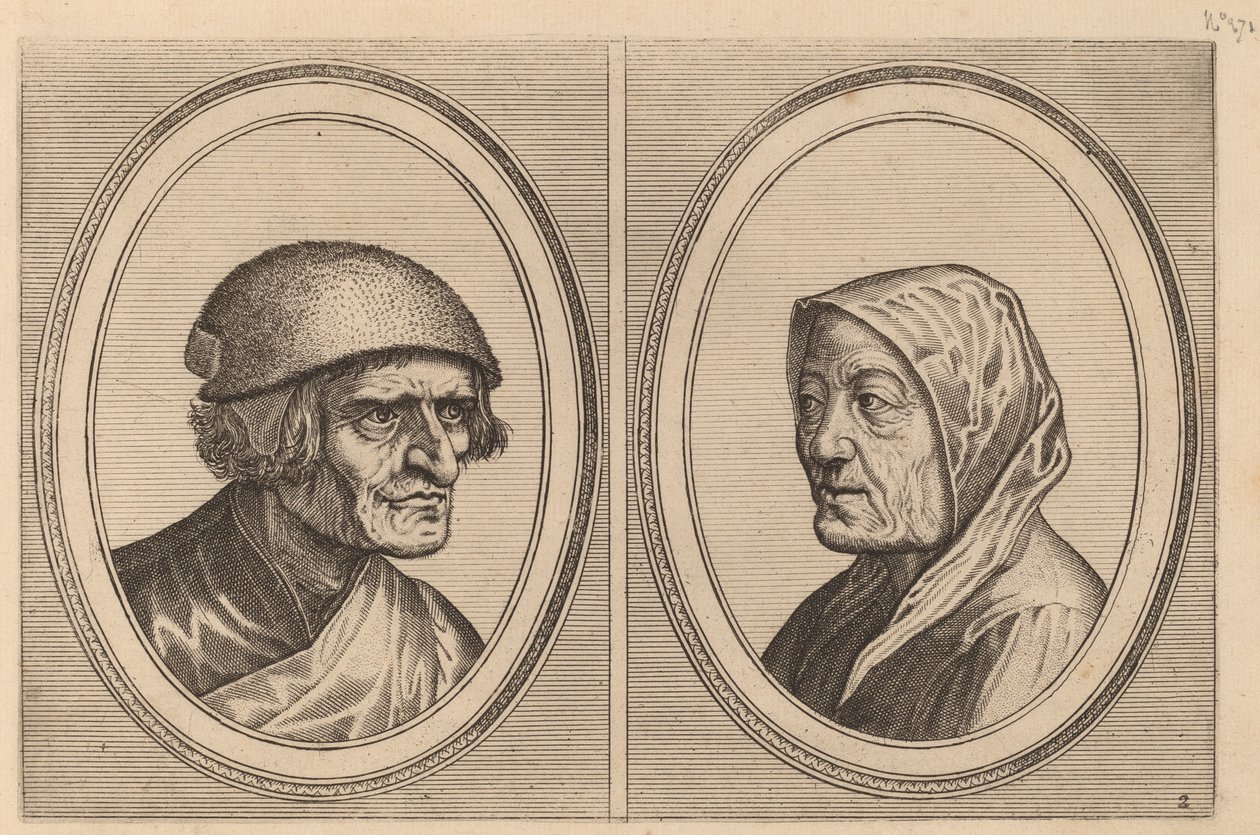 "Polite Goossen" a "Prijne Lecker-tants" od Johannes and Lucas van Doetechum after Pieter Bruegel the Elder