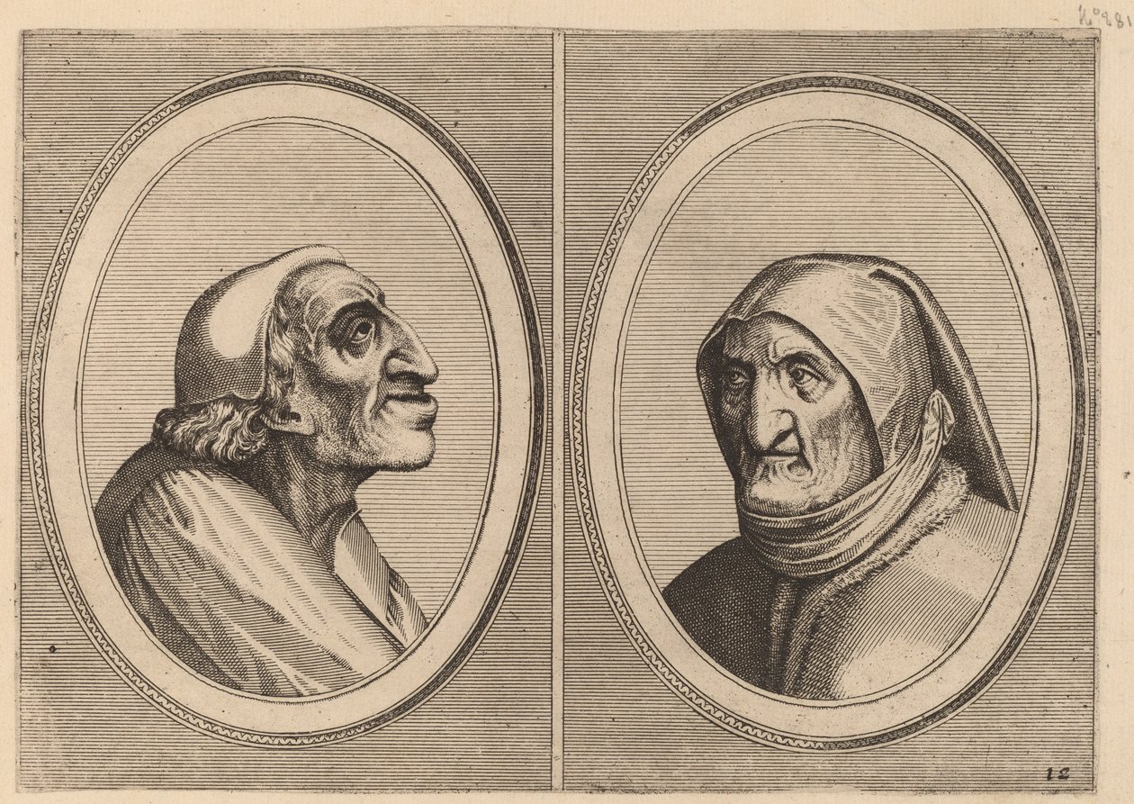 "Pater Muylaert" a "Mater Bille-bloots" od Johannes and Lucas van Doetechum after Pieter Bruegel the Elder