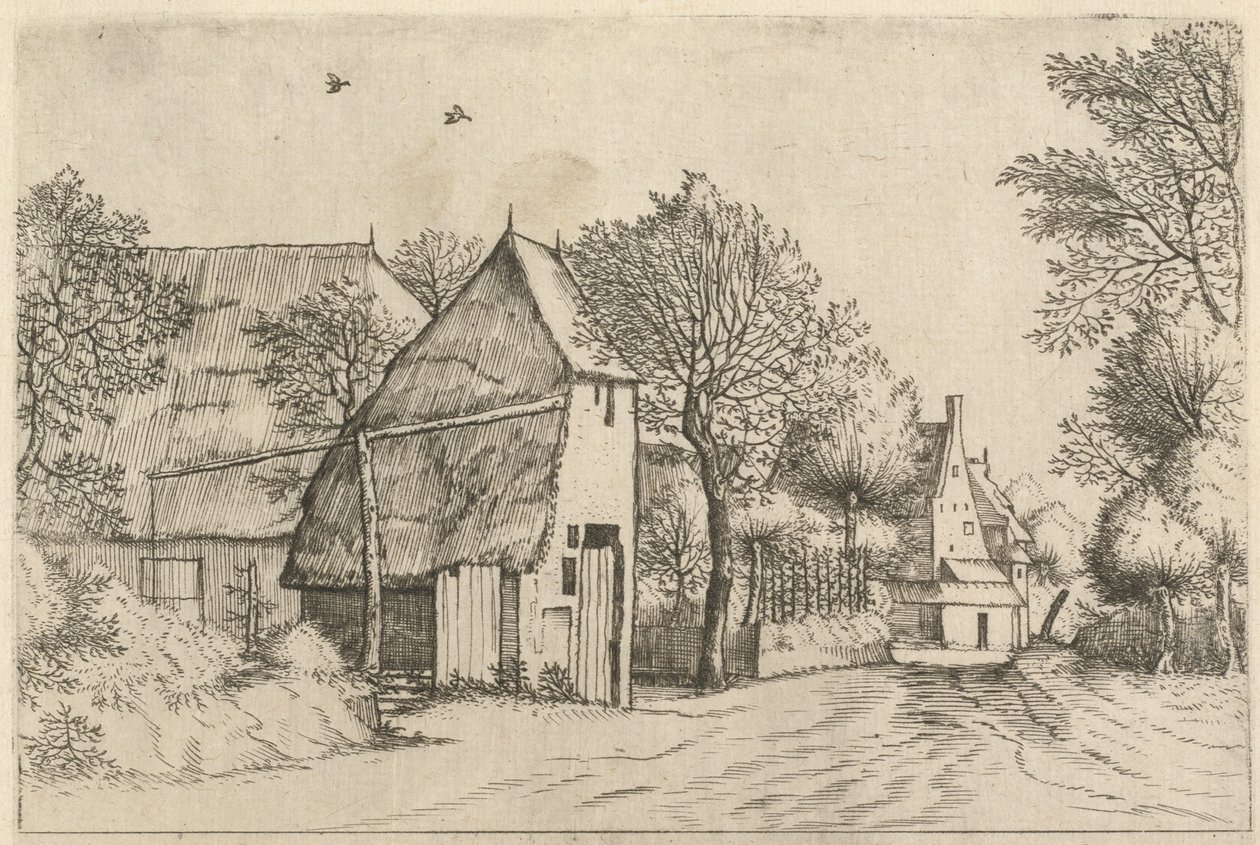 Village Road s Draw Well od Johannes and Lucas van Doetechum after the Master of the Small Landscapes