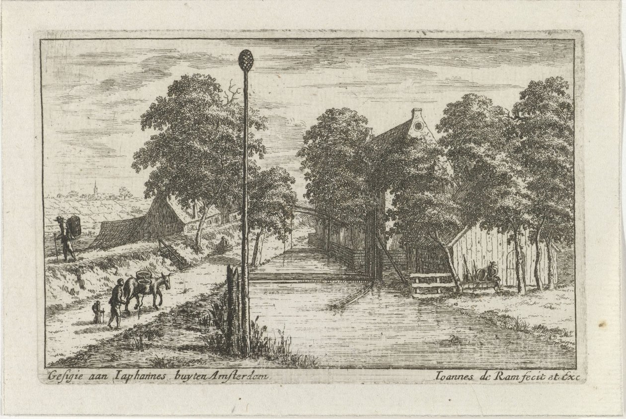Pohled na Jaapa Hannese Gesigie aan Iaphanes koupil Amsterdam (název na objektu) od Johannes de Ram