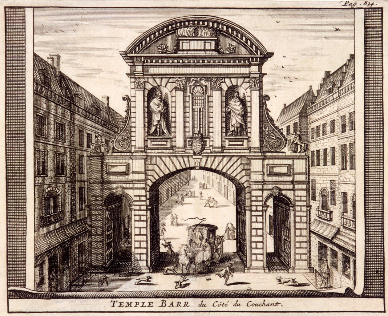 Temple Bar, Londýn, C1700 od Johannes de Ram