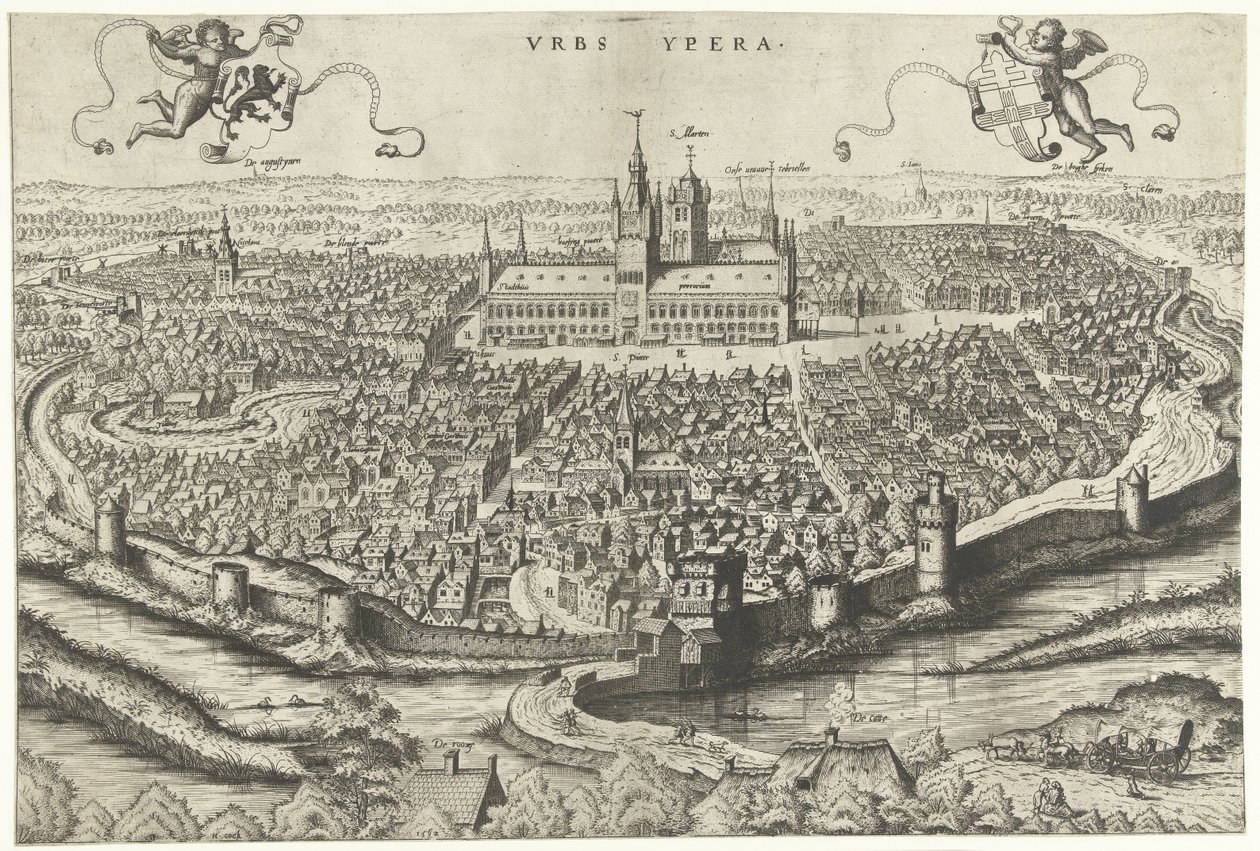 Pohled na Ypres od Johannes of Lucas van Doetechum