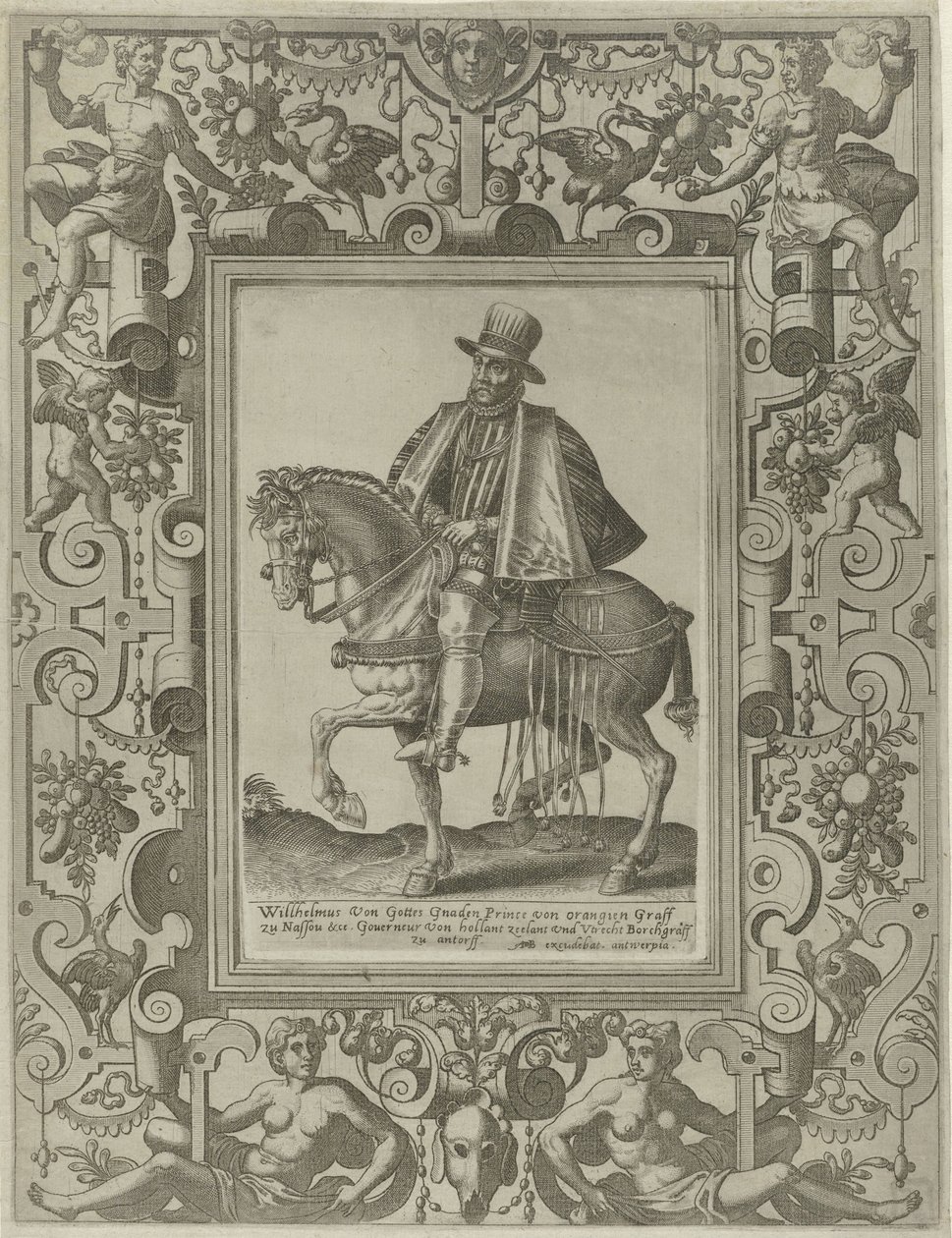 Jezdecký portrét Viléma I., prince Oranžského od Johannes of Lucas van Doetechum