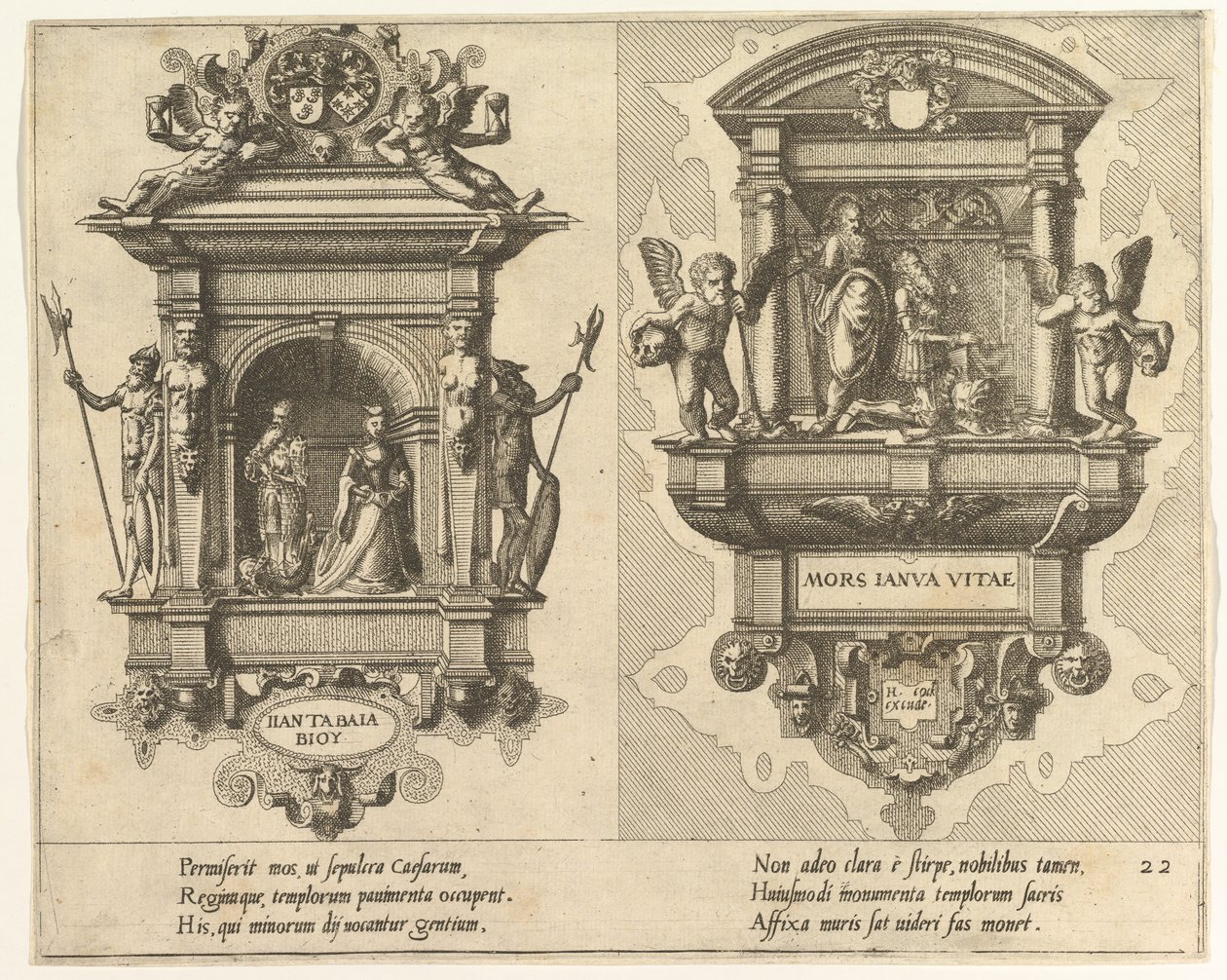 Cœnotaphiorum 22, 1563. Tvůrci: Johannes van Doetecum I, Lucas van Doetecum. od Johannes and Lucas van Doetecum