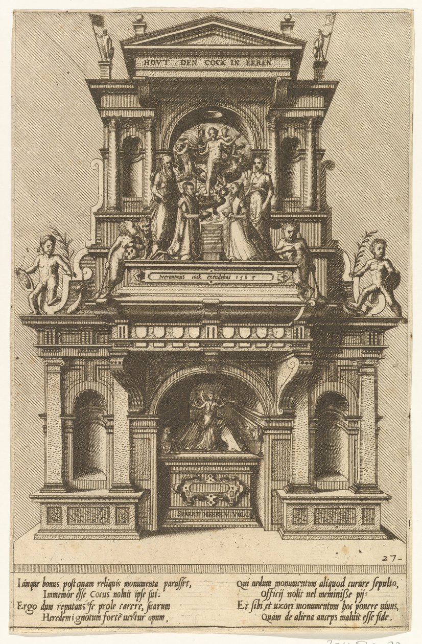 Cœnotaphiorum 27, 1563. Tvůrci: Johannes van Doetecum I, Lucas van Doetecum. od Johannes and Lucas van Doetecum