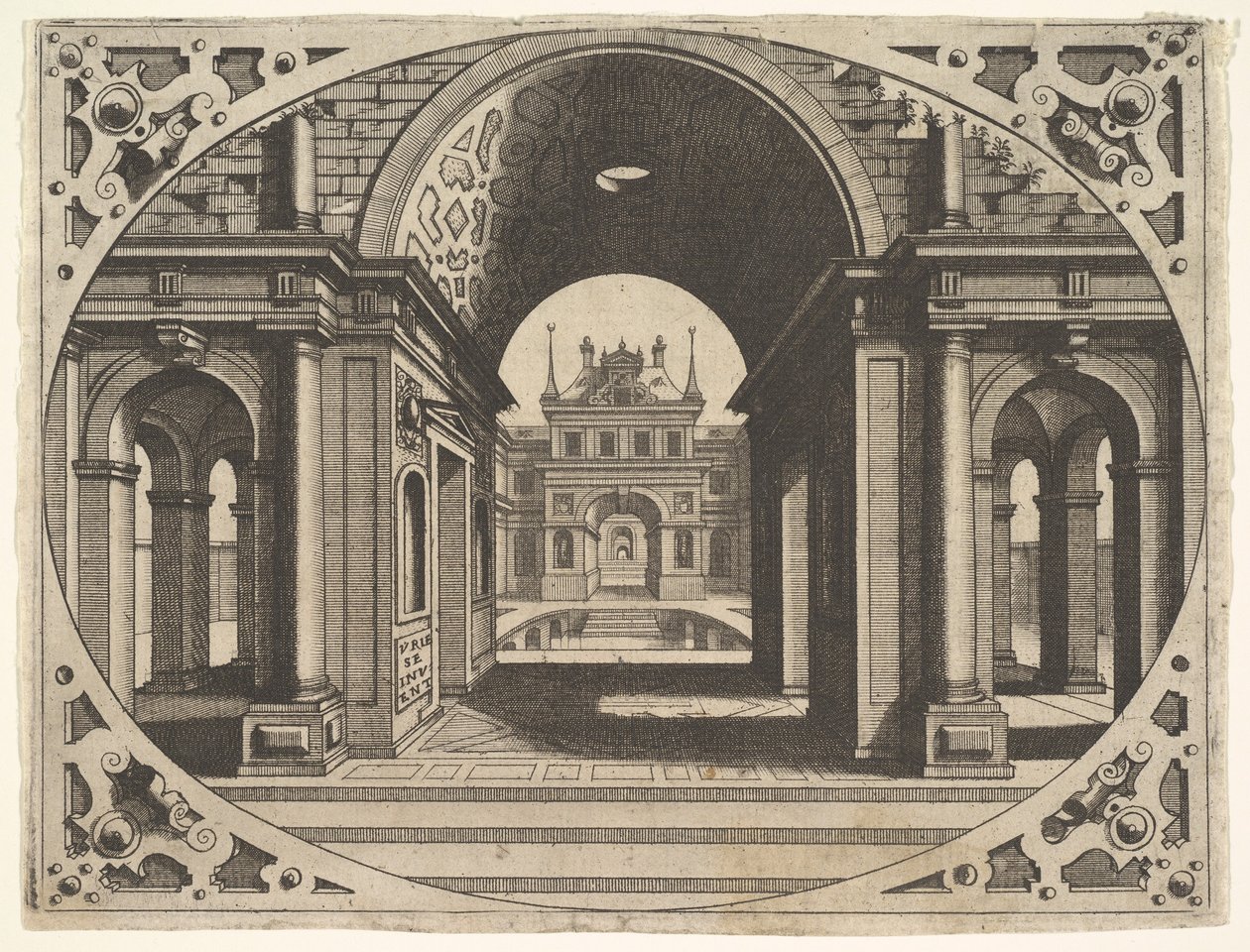 Talíř od Varie Architecture, ca. 1560. od Johannes van Doetecum I