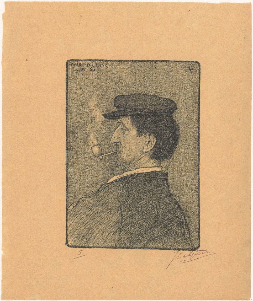 Portrét Gerrita ter Haara od Johannes van Gijn (signed by artist)