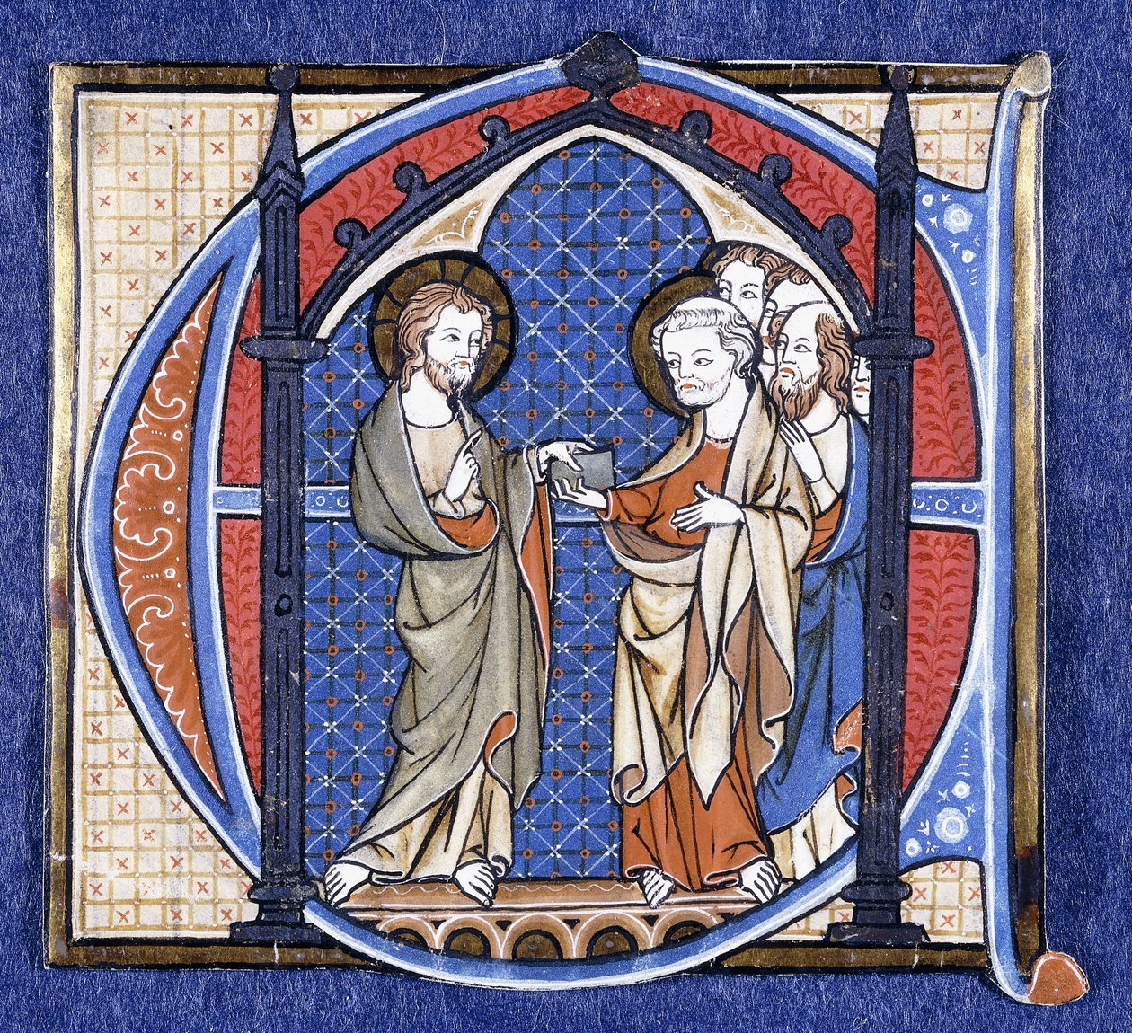Kristus představuje misii sv. Petrovi, kolem roku 1320 od Johannes von Valkenburg