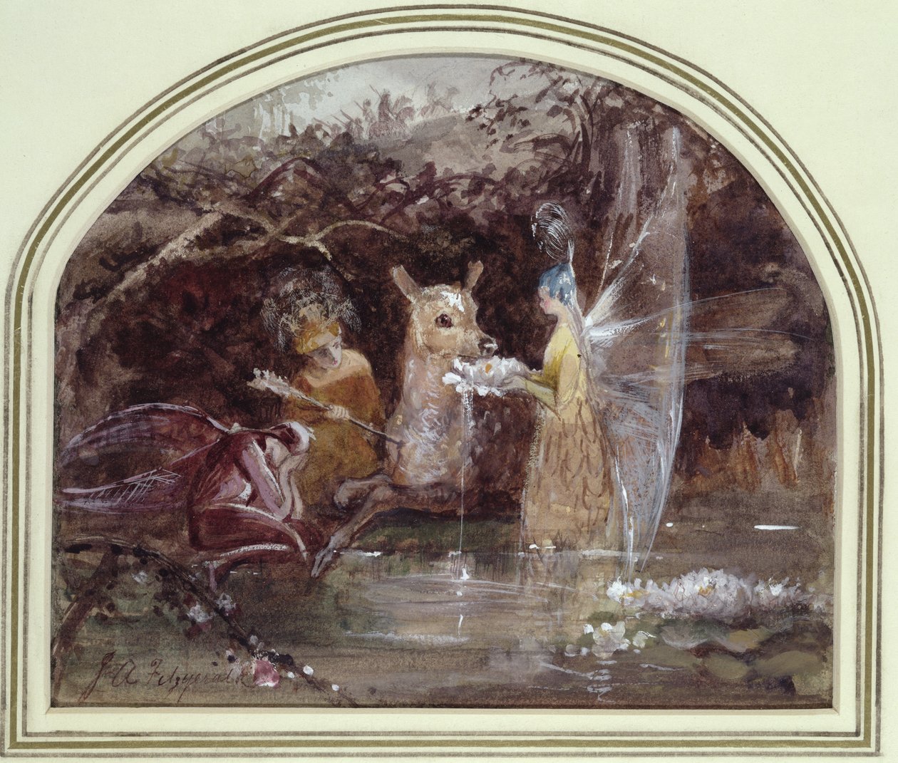 Zraněný Faun od John Anster Fitzgerald