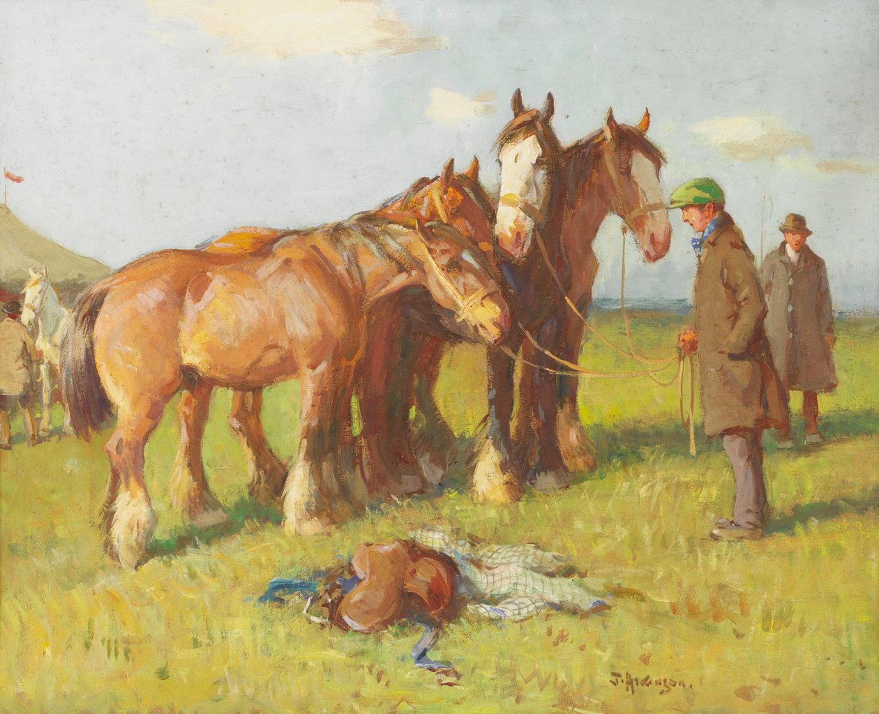 Cowhill Fair, cca 1900-1919 od John Atkinson