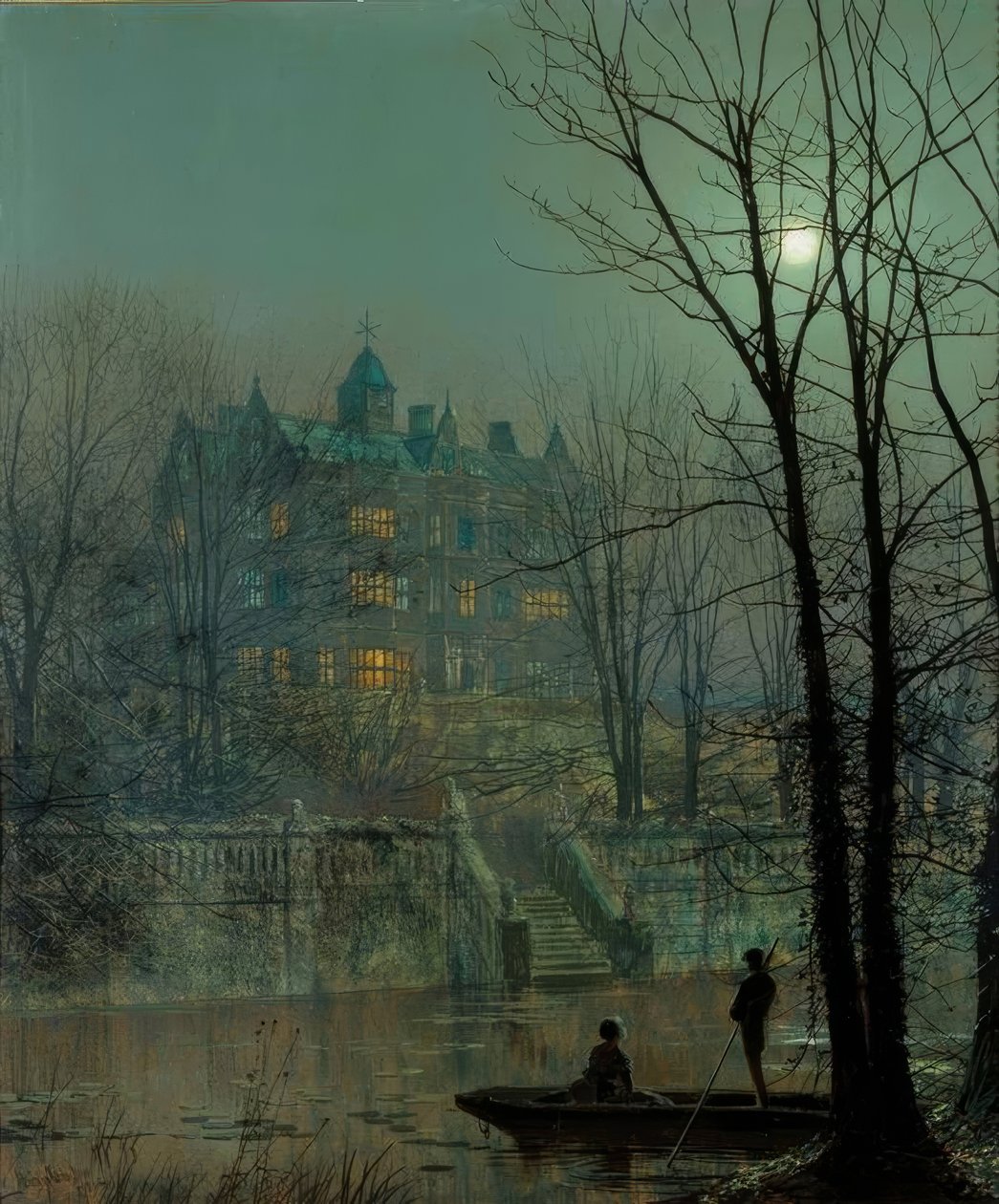 Knostrop Old Hall, Leeds od John Atkinson Grimshaw