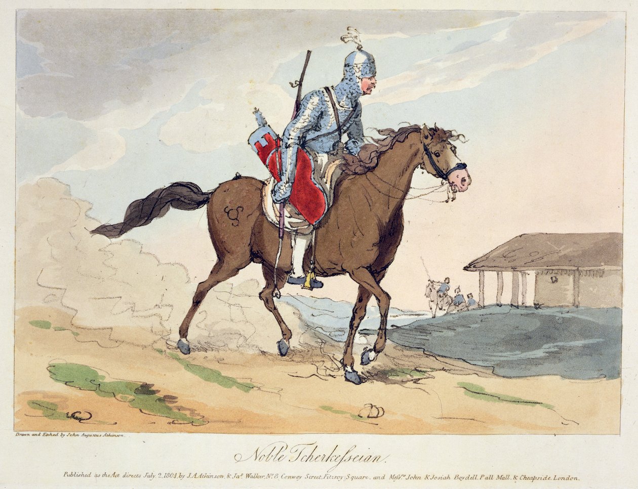 A Noble Tcherkesse, leptaný umělcem, publikoval 1804 od John Augustus Atkinson