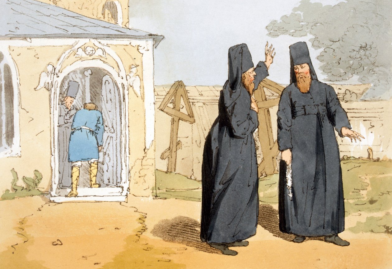Mniši, kolem roku 1804 od John Augustus Atkinson