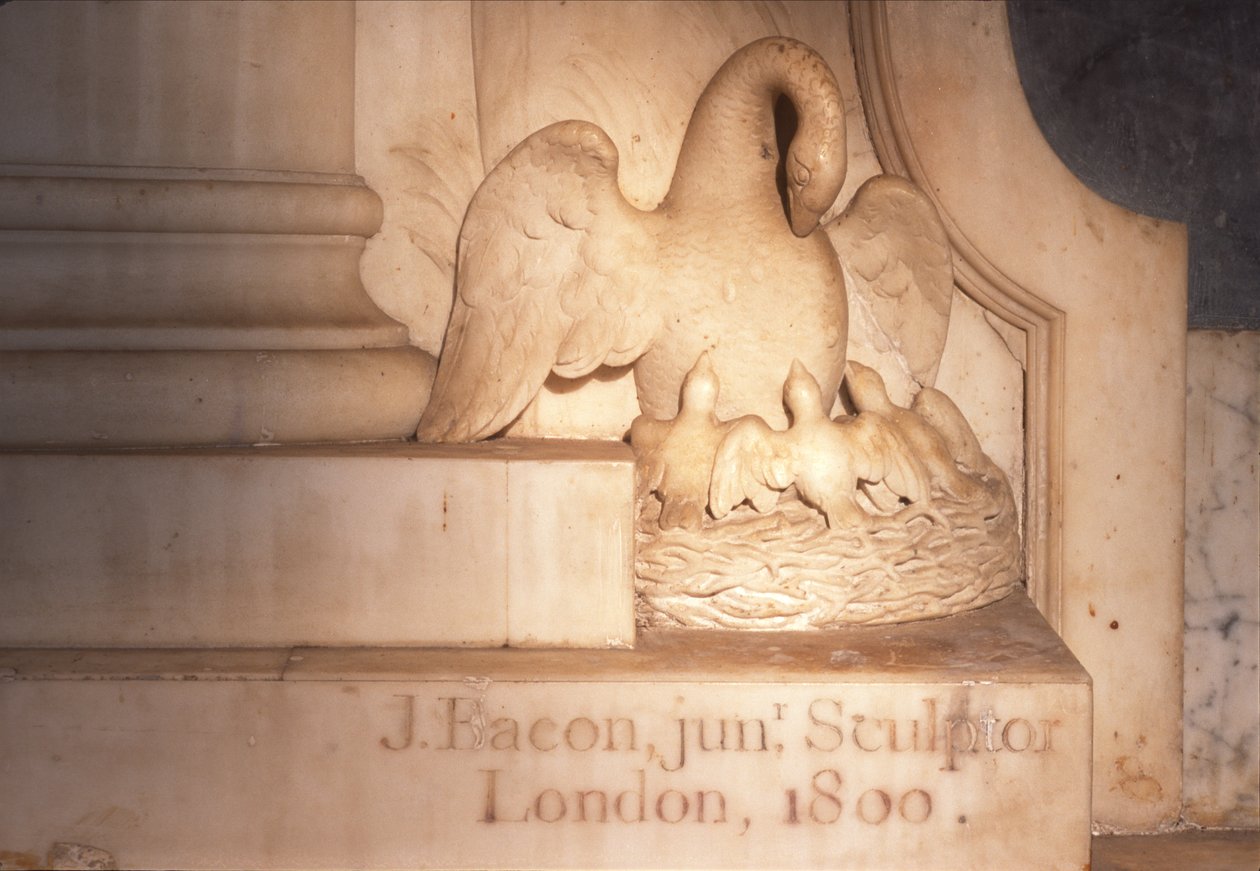 Detail pohřebního pomníku, 1800 mramor od John Bacon