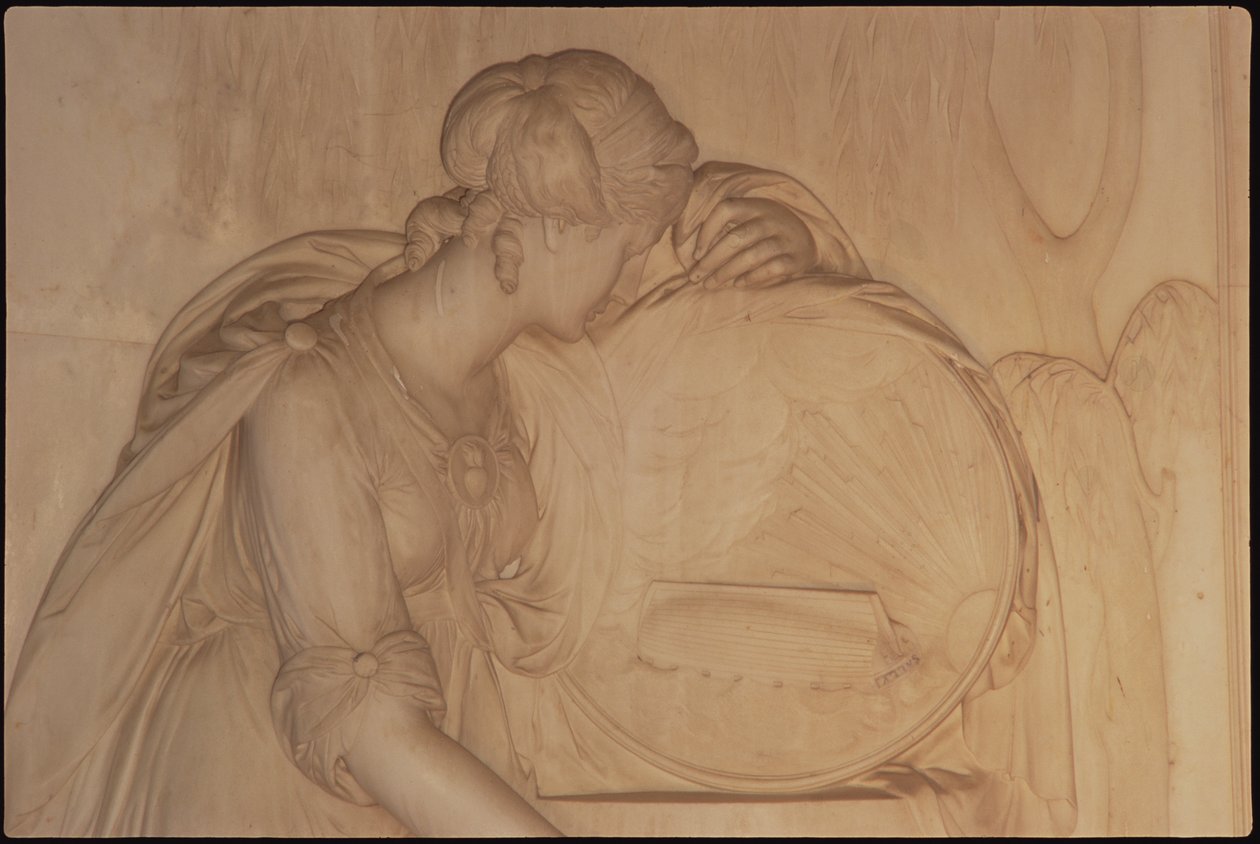 Detail pohřebního pomníku, 1800 mramor od John Bacon