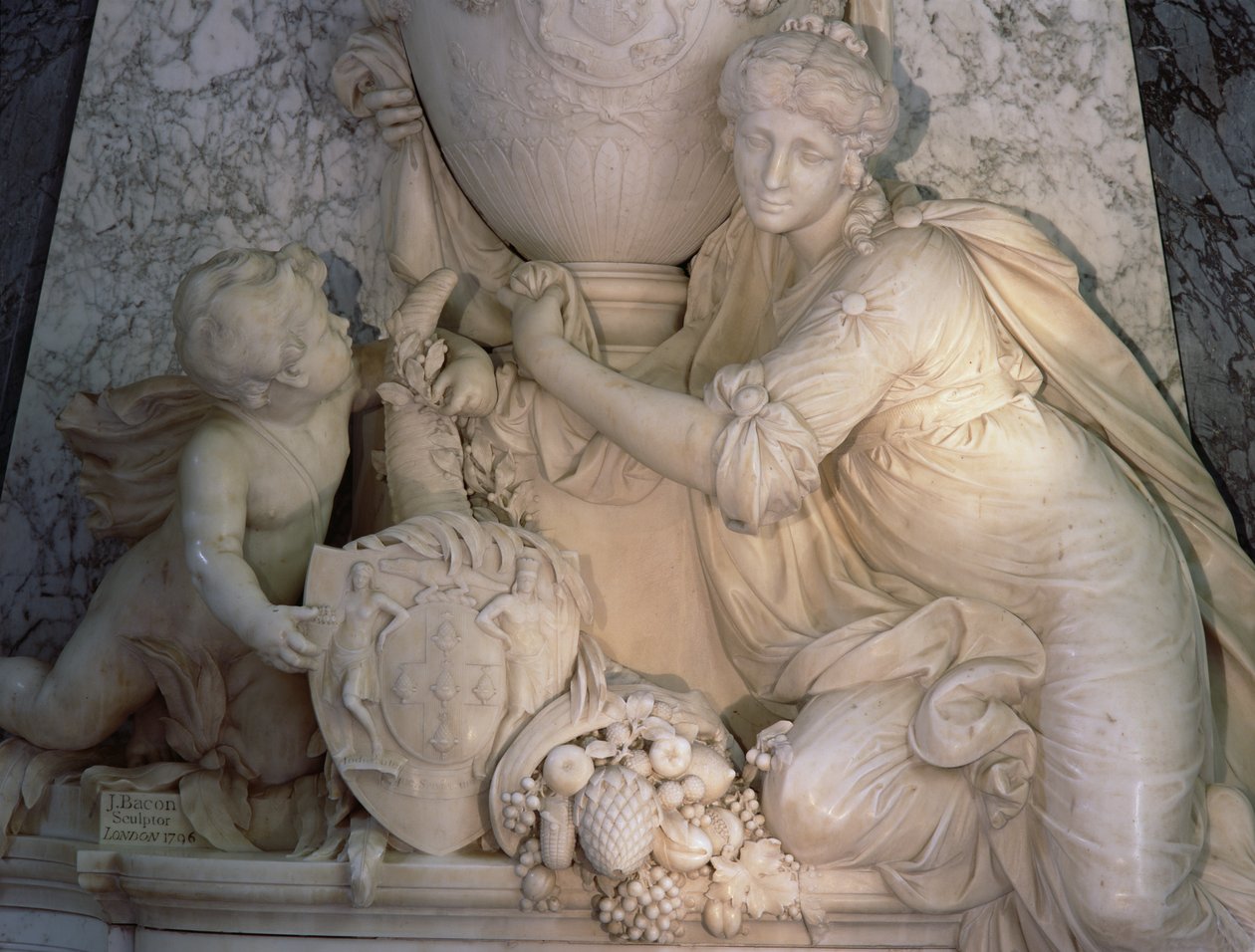 Pomník hraběte z Effinghamu, 1796, detail mramoru 402716 od John Bacon
