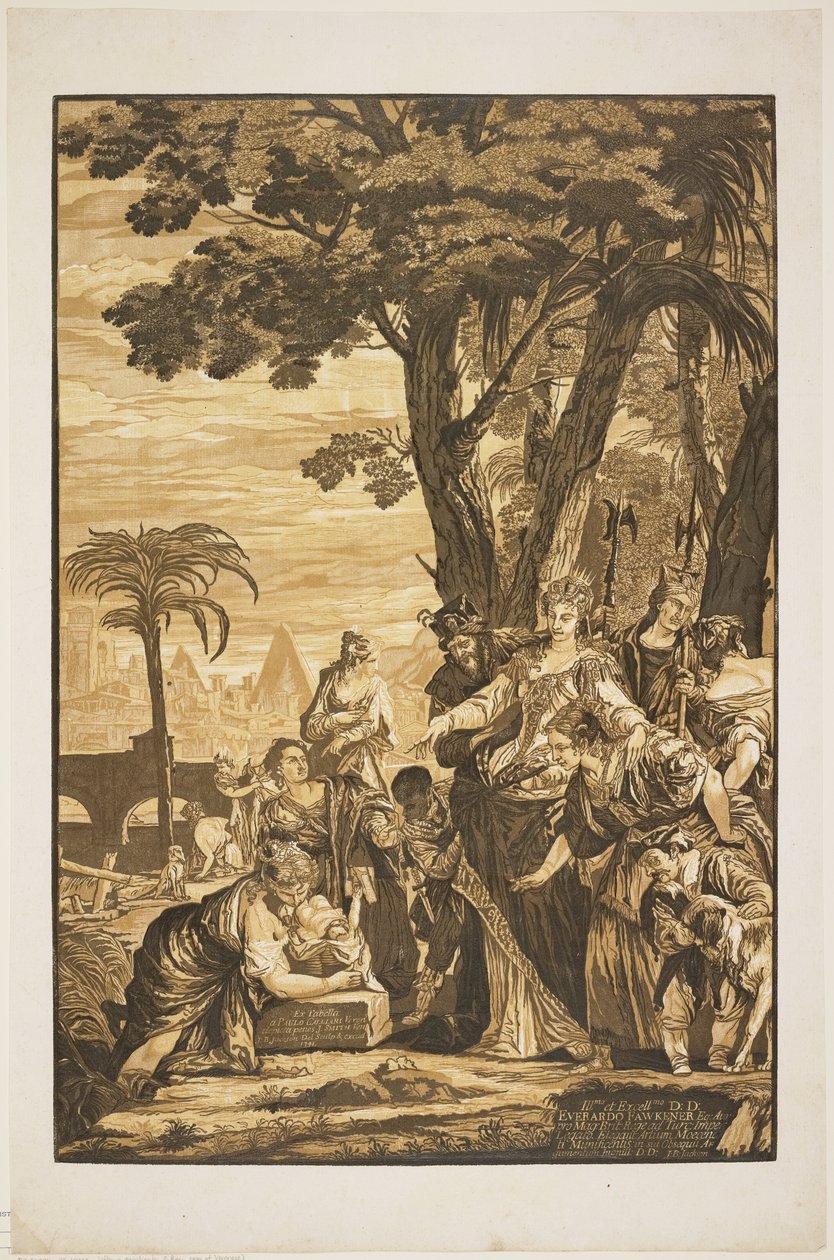 Nalezení Mojžíše, 1741 od John Baptist Jackson