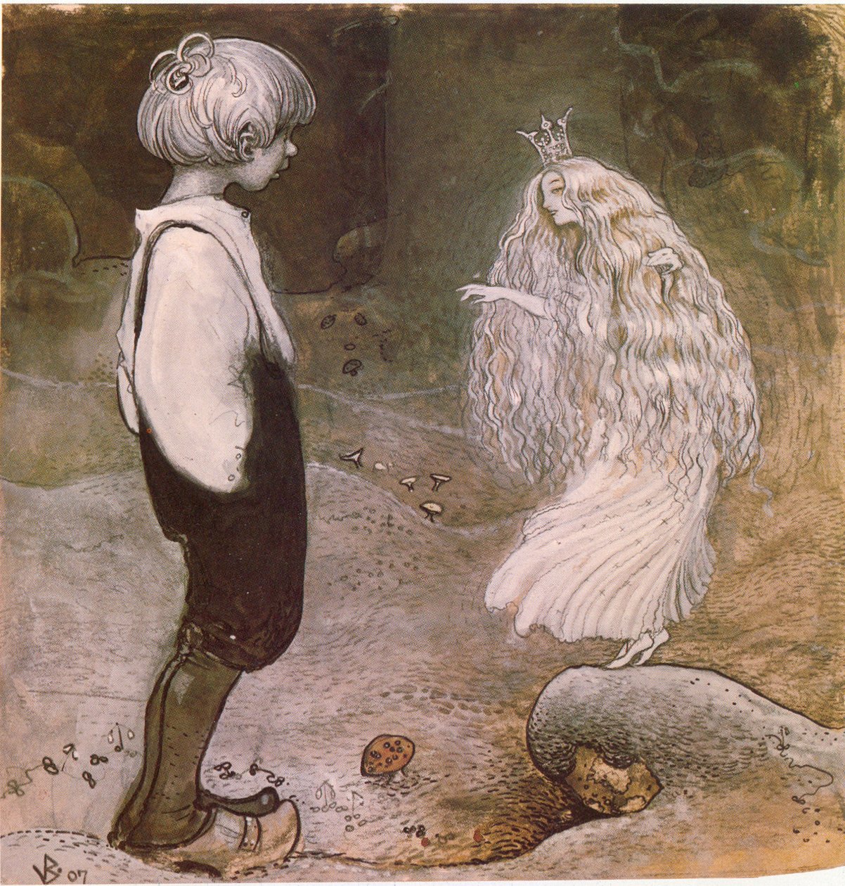 V tu chvíli se kouzlem proměnila v nádhernou malou vílu. od John Bauer