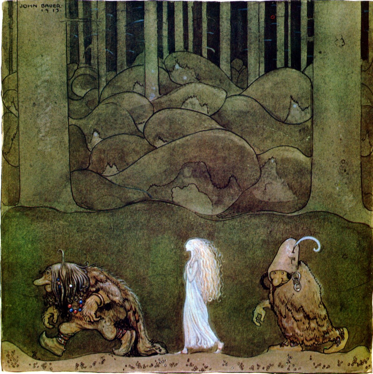Jednoho letního večera šli s Biancou Marií hluboko do lesa od John Bauer