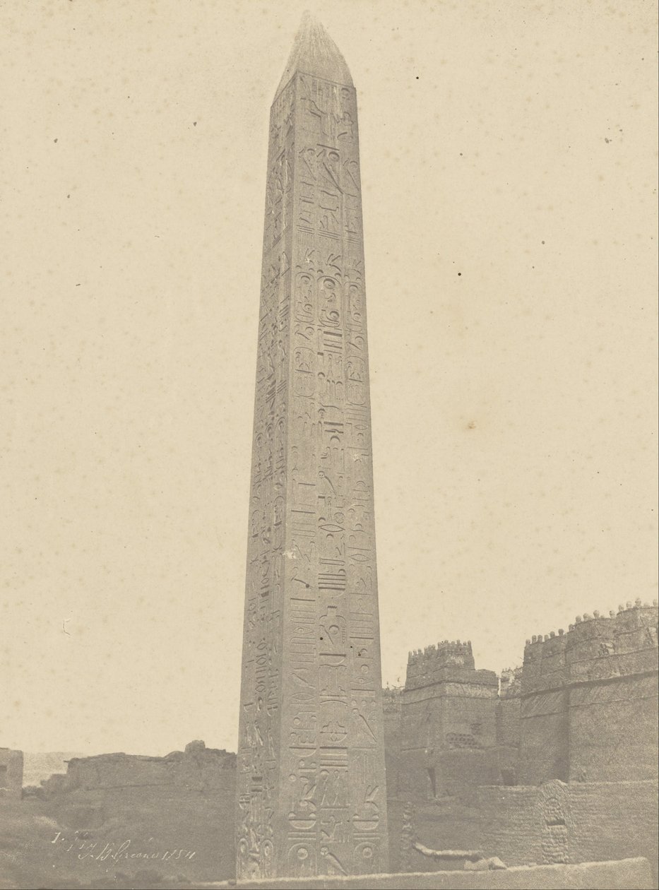 Louqsor, Obelisk, východní a jižní strana od John Beasly Greene