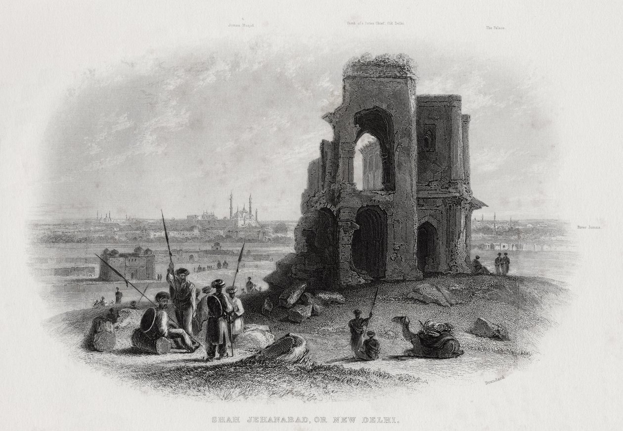 Shah Jehanabad a New Delhi, Indie od John Brandard