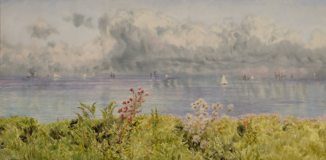 Bristolský průliv z velšského pobřeží, 1895 od John Brett
