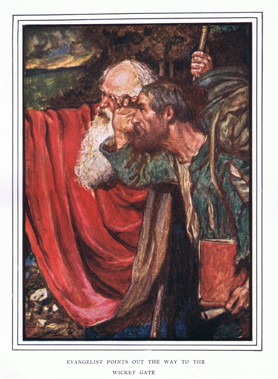 Evangelista ukazuje cestu k brance od John Byam Liston Shaw
