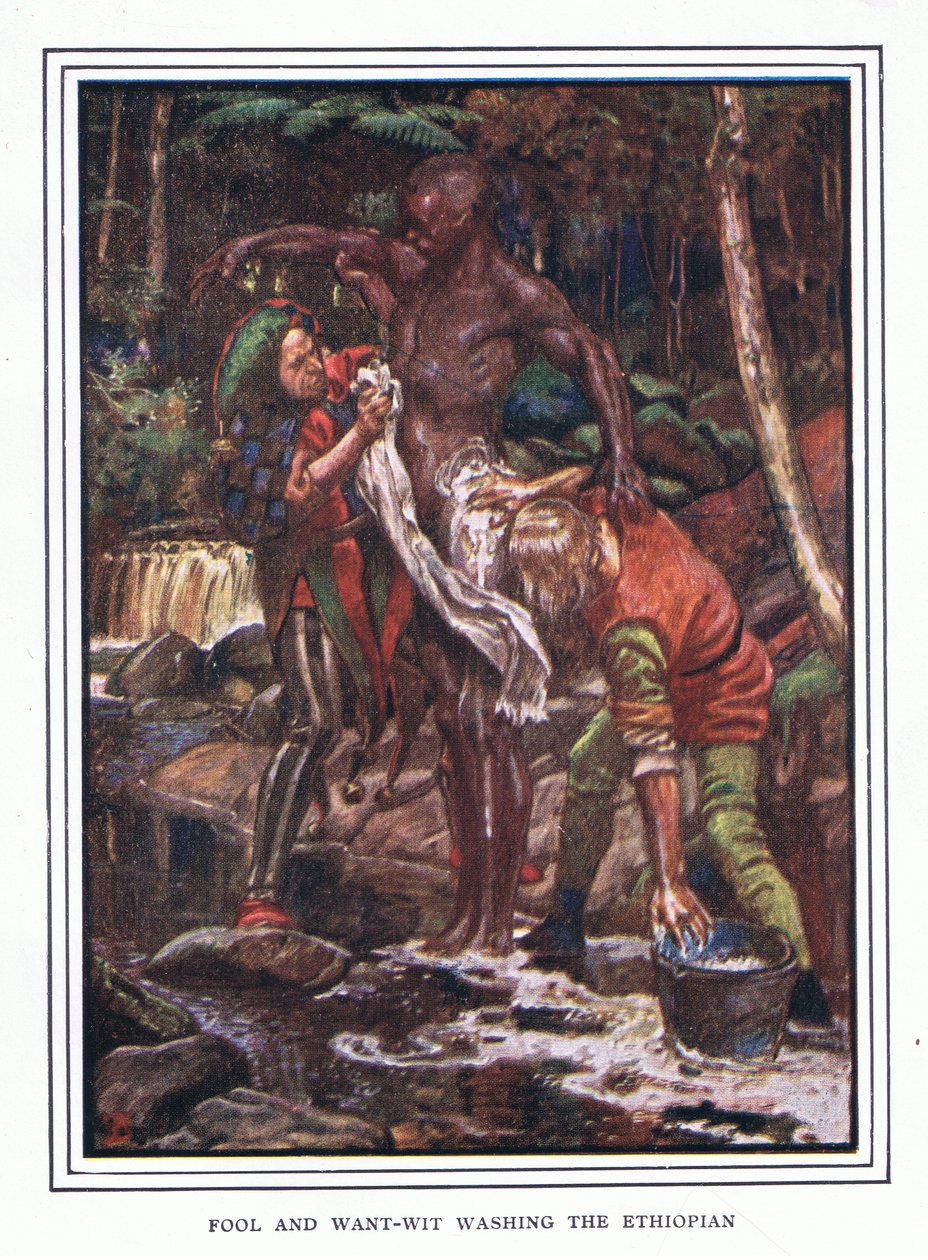 Blázen a rádoby vtip mytí Etiopana od John Byam Liston Shaw