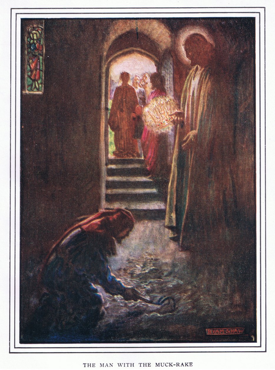 Muž s hráběmi na bahno od John Byam Liston Shaw