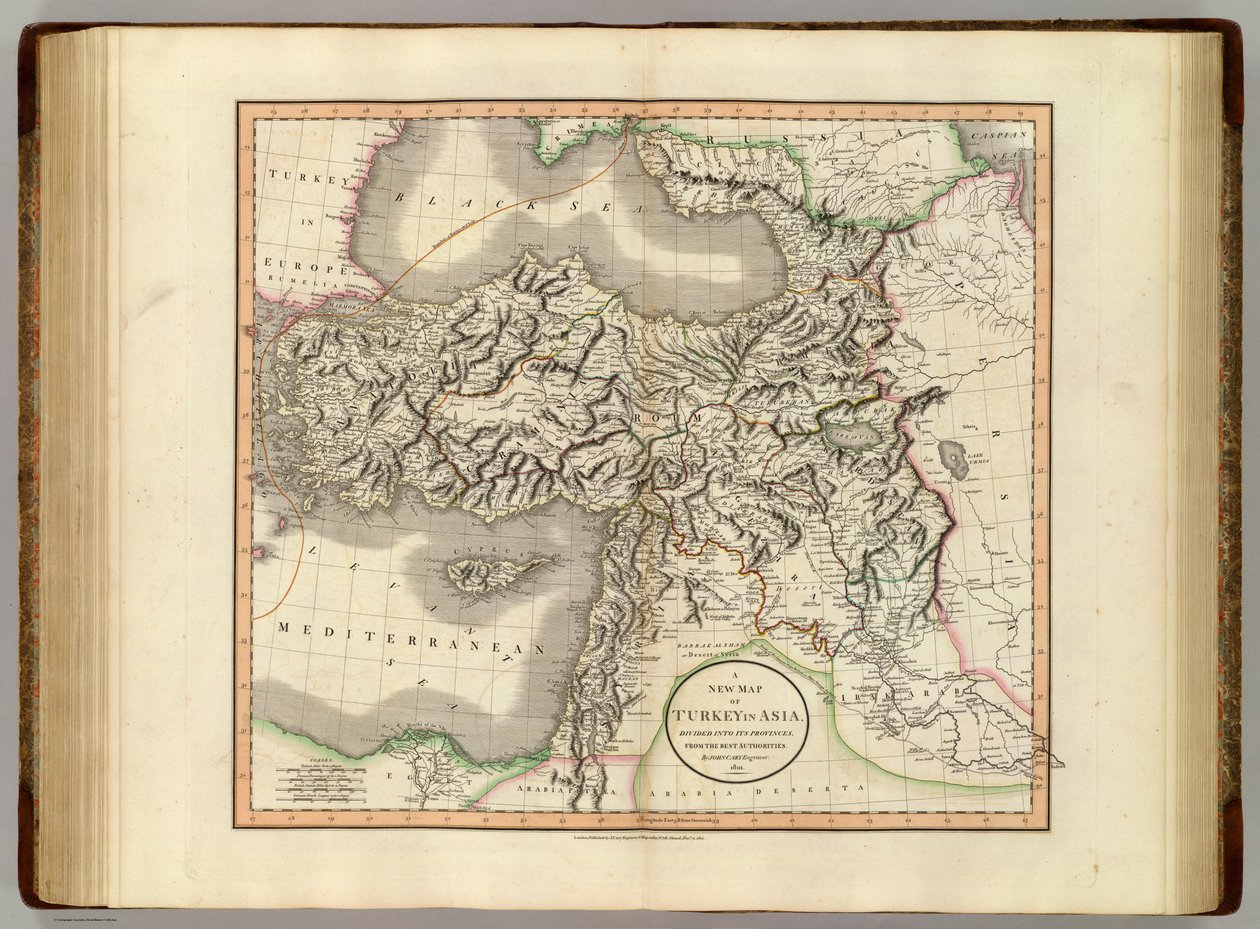 Nová mapa Turecka v Asii od John Cary