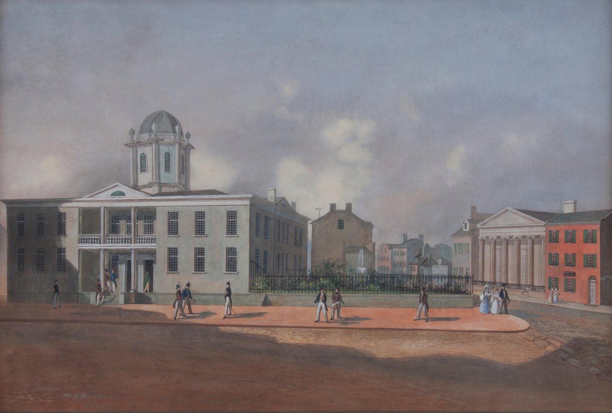 North East Corner of Fourth and Walnut od John Caspar Wild