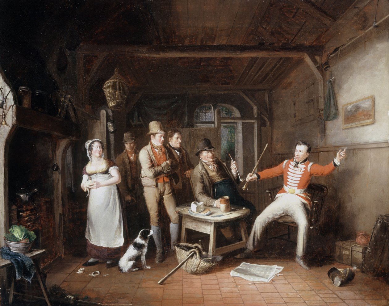 Voják vypráví o svých skutcích v krčmě, 1821 od John Cawse