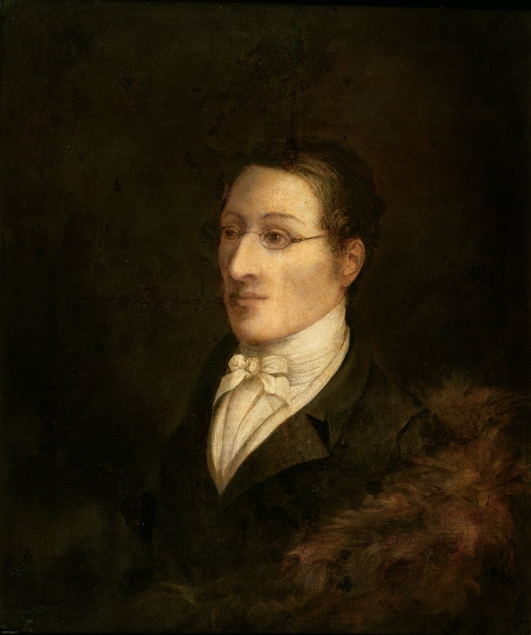 Portrét Carla Maria Friedricha Ernsta von Webera (1786-1826), německého skladatele a pianisty, kolem roku 1826 od John Cawse