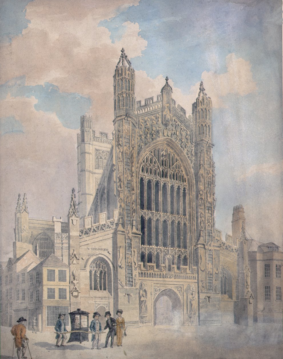 Bath Abbey od John Claude Nattes
