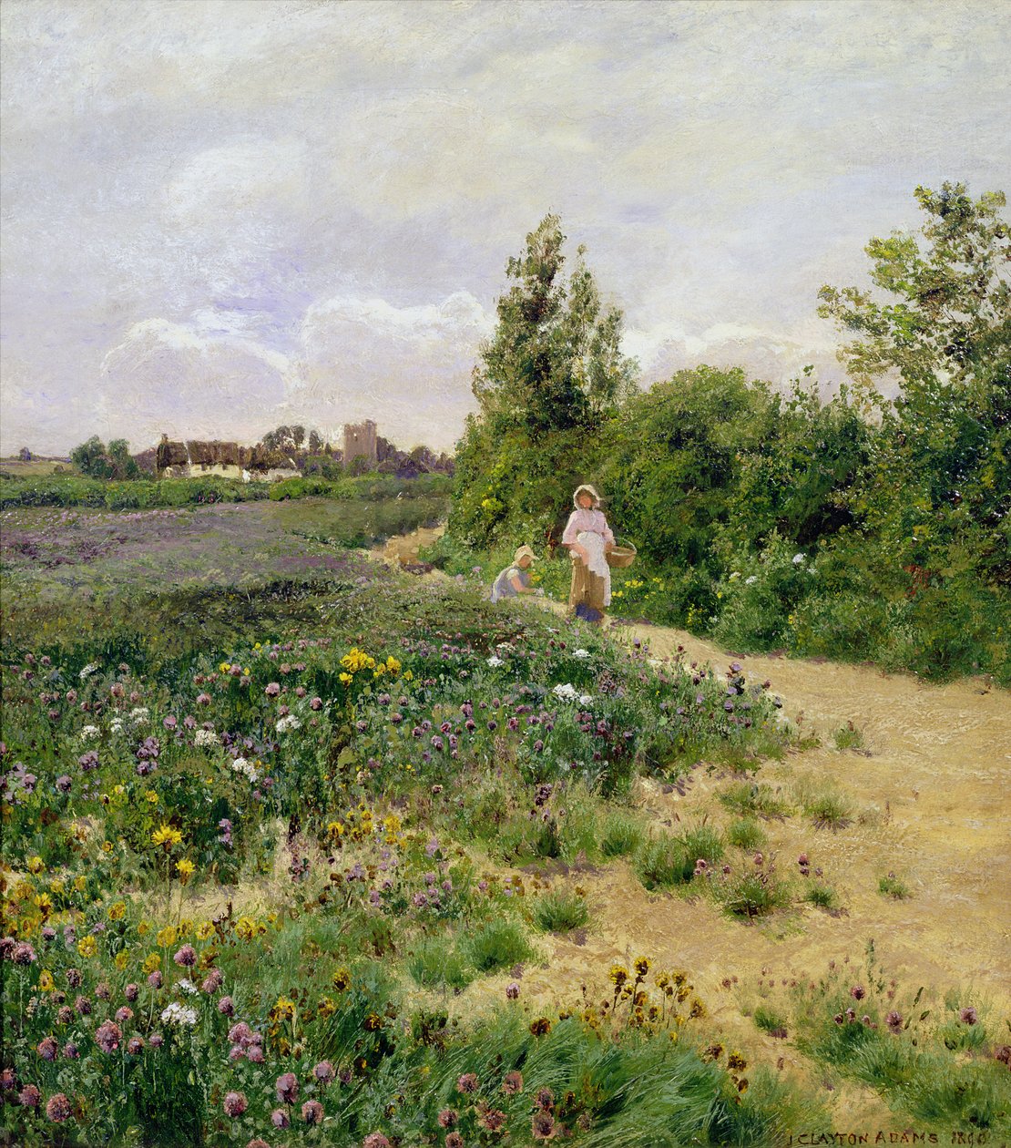 A Surrey Lane, 1890 od John Clayton Adams