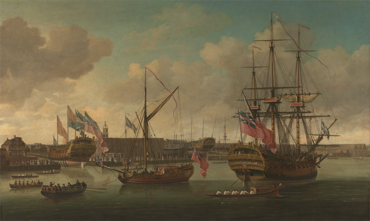 Zahájení v Deptfordu od John Cleveley the elder