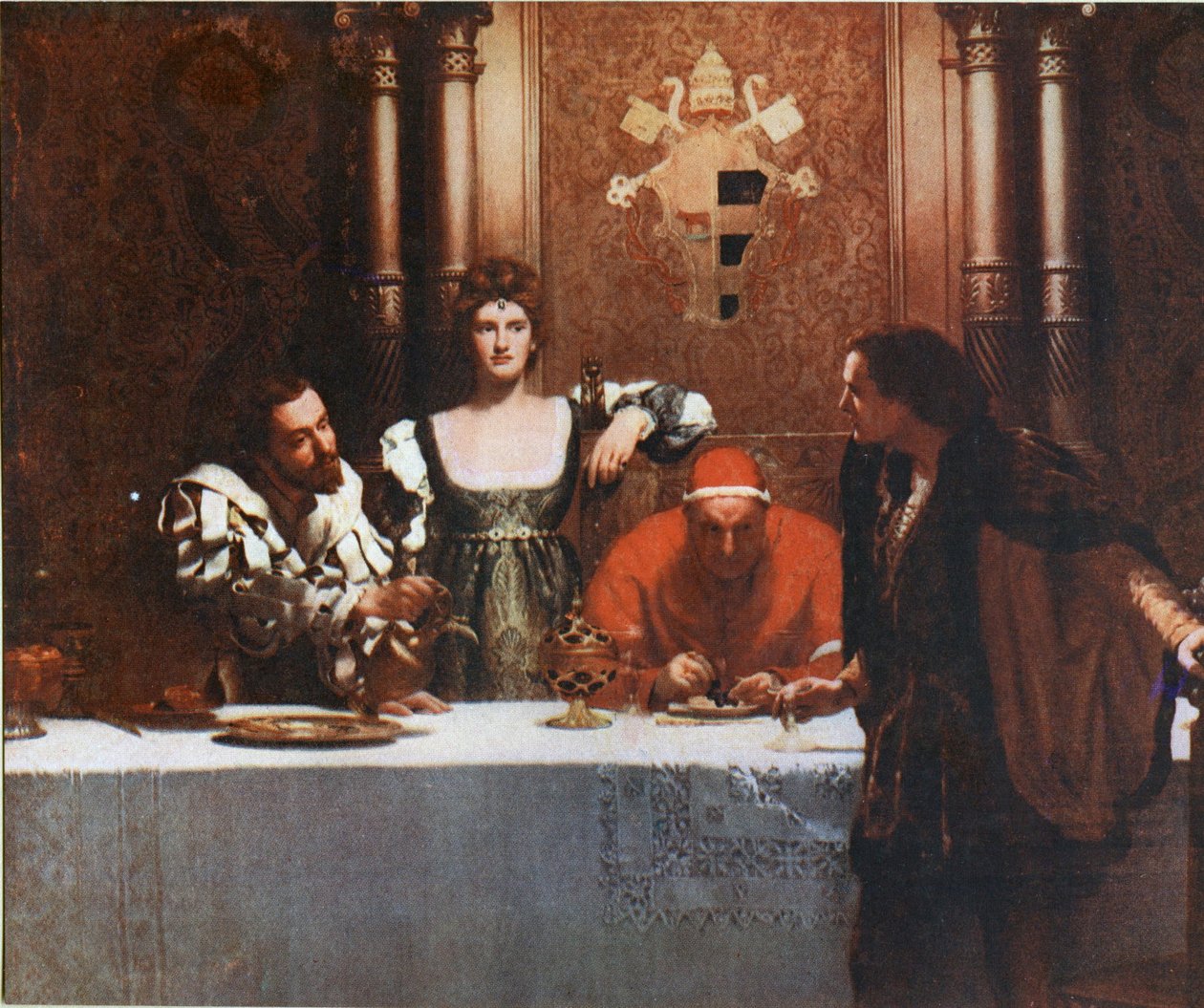 Sklenka vína s Caesarem Borgiem od John Collier
