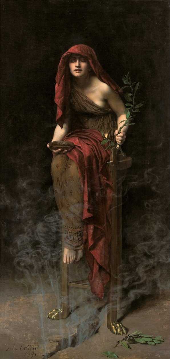Kněžka z Delf od John Collier