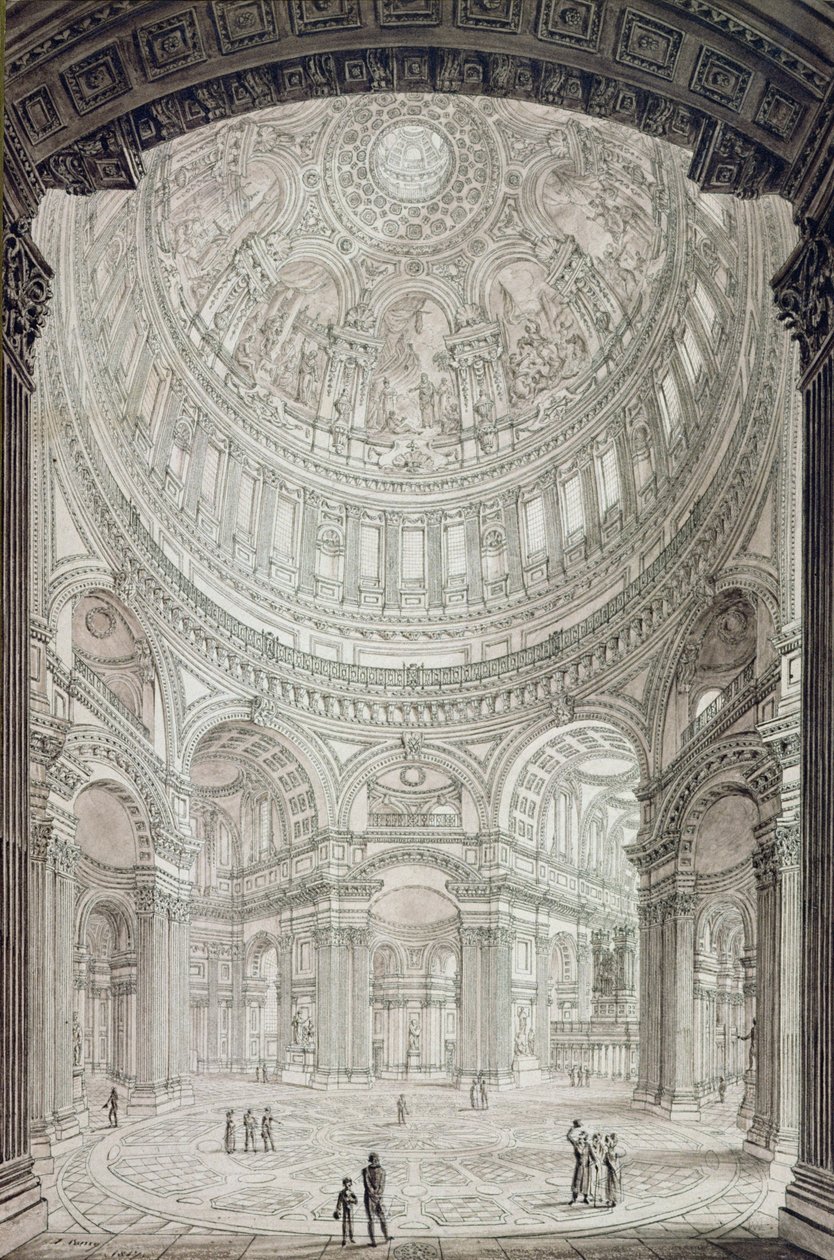 Interiér katedrály svatého Pavla, 1817 od John Coney
