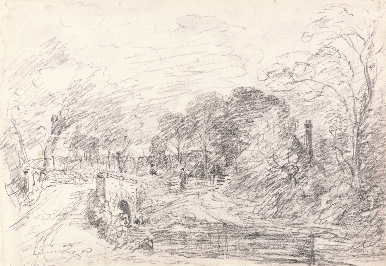 Most poblíž Salisbury Court, možná Milford Bridge od John Constable