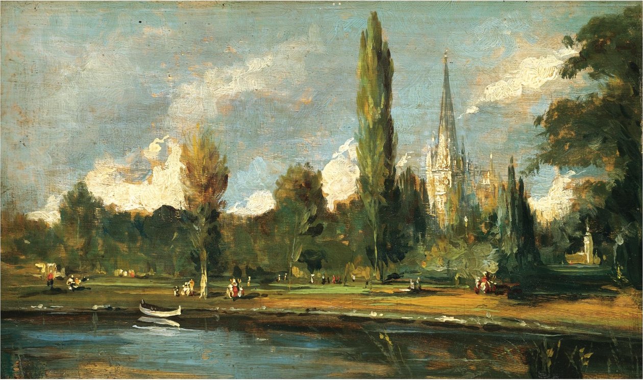 Pohled na katedrálu v Salisbury od John Constable