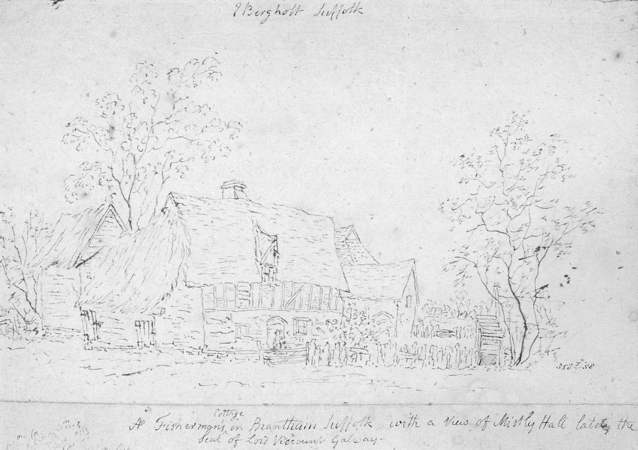Chata ve východním Bergholtu (kresba) od John Constable