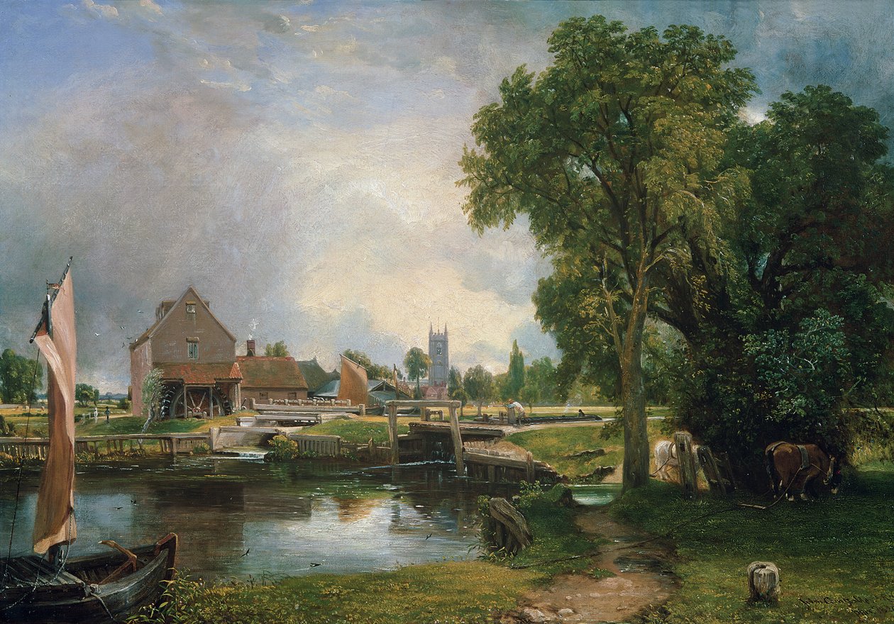 Dedham Lock and Mill, 1820 od John Constable