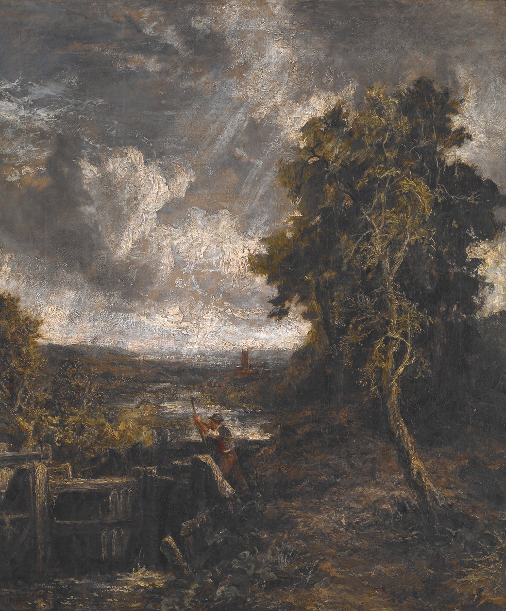 East Bergholt - zámek na Stouru od John Constable