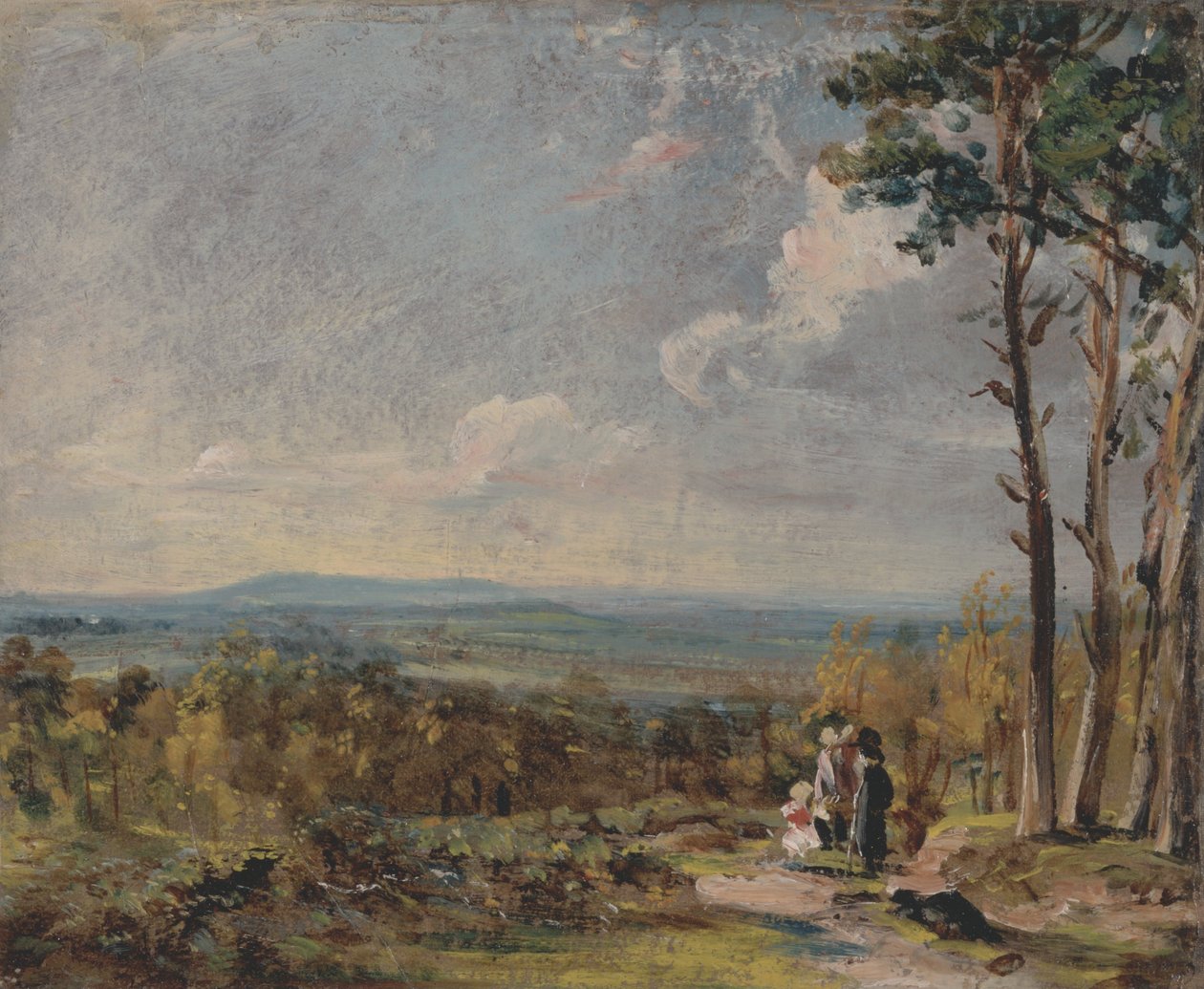 Hampstead Heath při pohledu směrem k Harrow od John Constable
