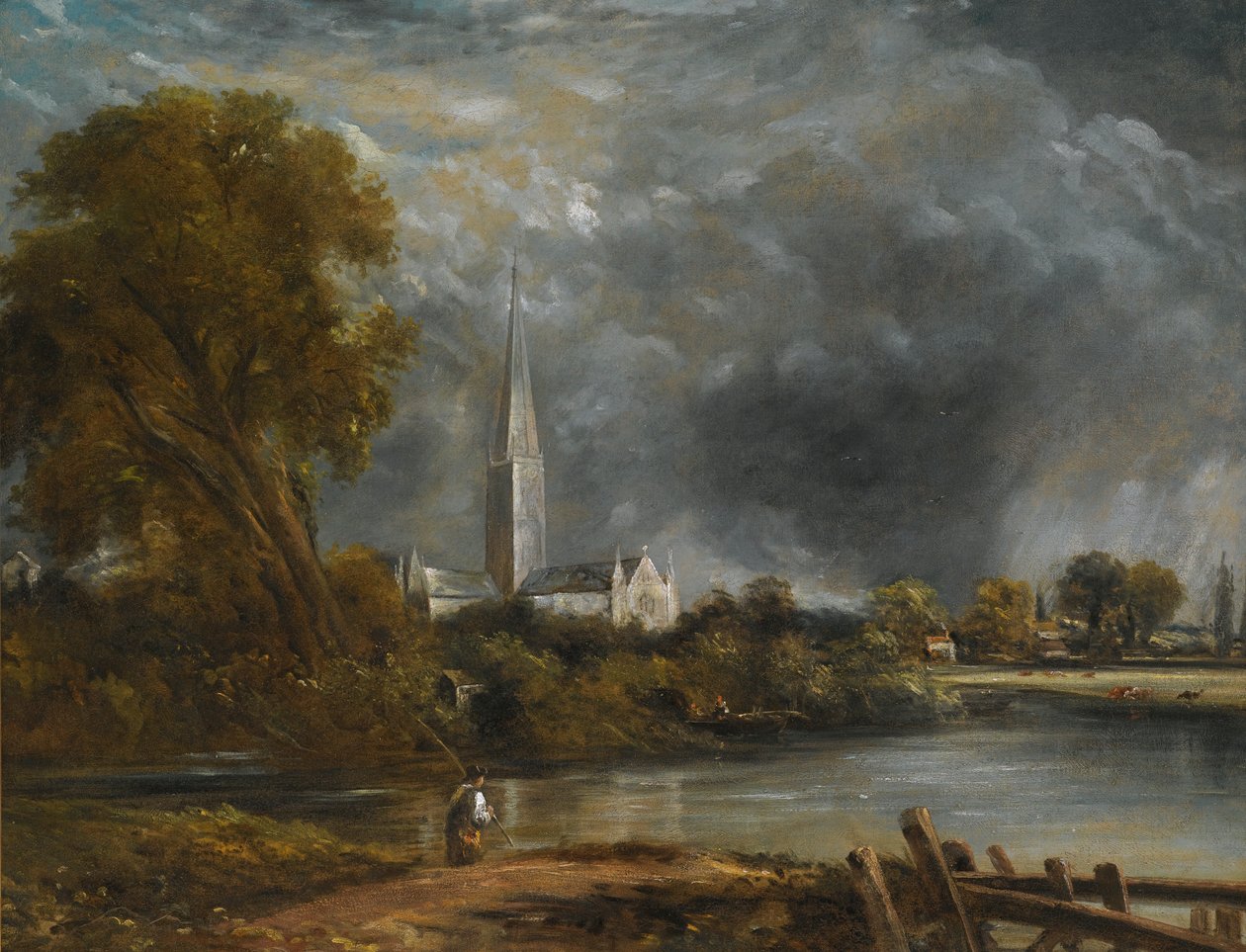 Katedrála v Salisbury z luk od John Constable