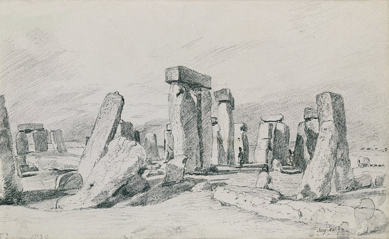 Stonehenge, Wiltshire, 1820 (kresba) od John Constable