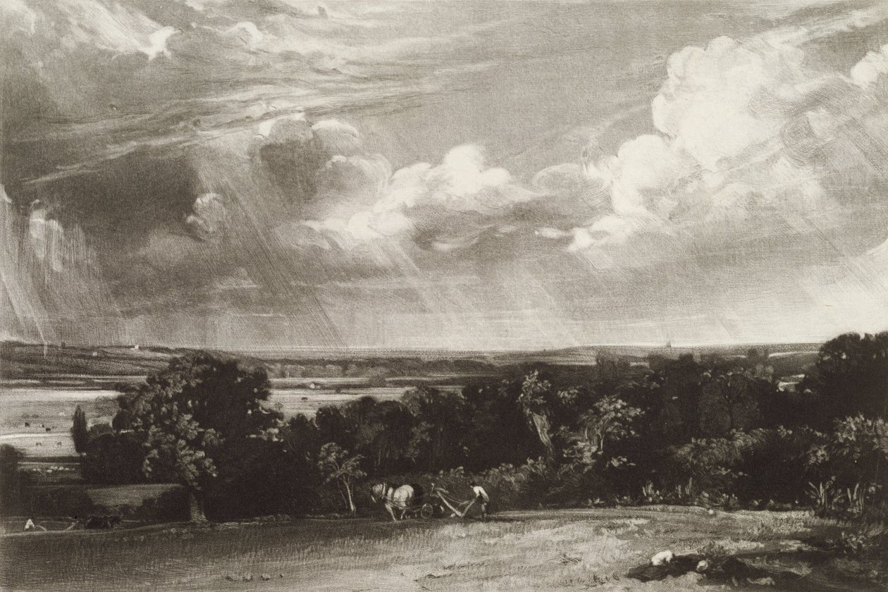 Summerland, rytý David Lucas (1802-81) (mezzotinta) od John Constable